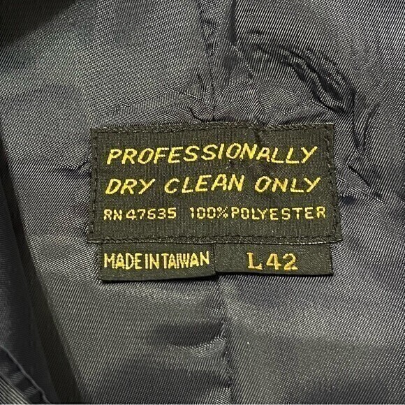 Gino Cappeli Navy Blue Pinstripe Blazer Vest Clip on Tie Set Size 42L‎ - Picture 12 of 16